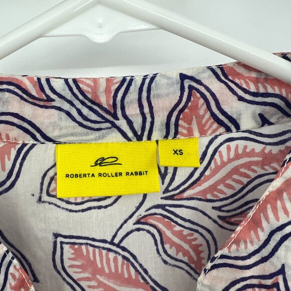 Roberta Roller Rabbit Leaf Print Blouse Women's XS - Picture 3 of 6